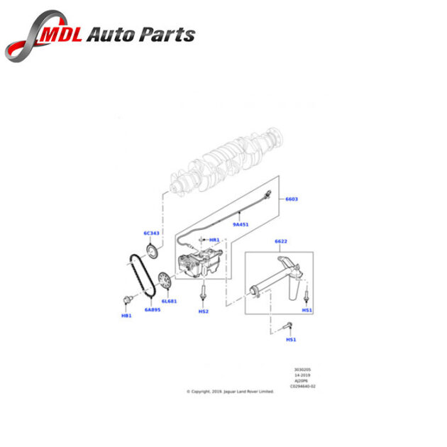 Genuine Oil Pump Inlet LR121353