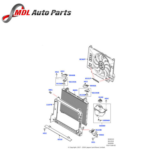 Genuine Radiator Support Frame LR094854